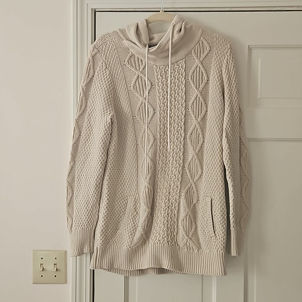 Women's Signature Cotton Funnelneck Sweater large - Picture 3 of 11